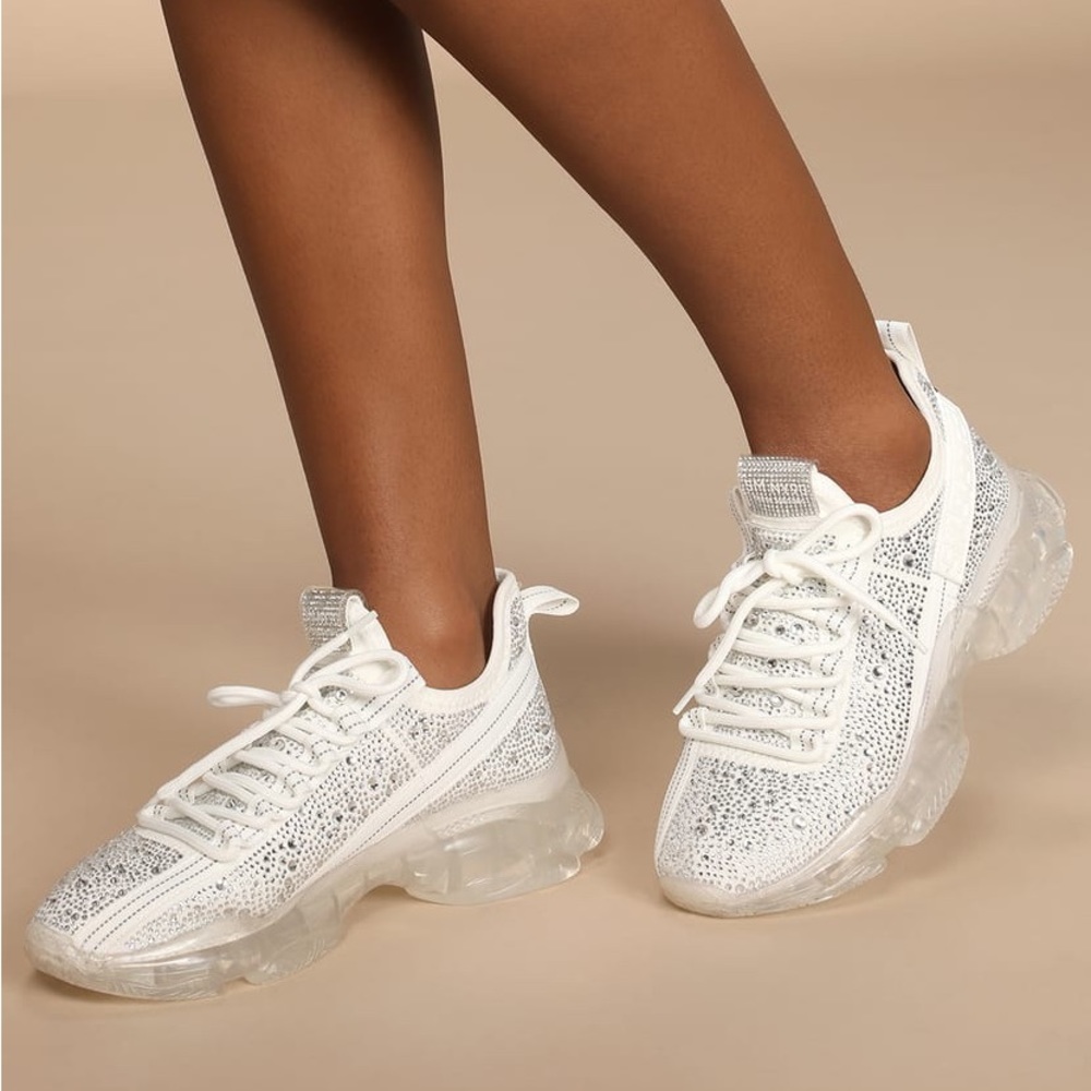 Steve Madden Maxima-R White Multi Rhinestone Chun… - image 1